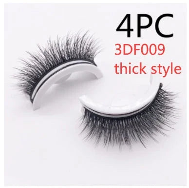 Captivating 3D layered mink-like false eyelashes for bold, voluminous eye makeup looks