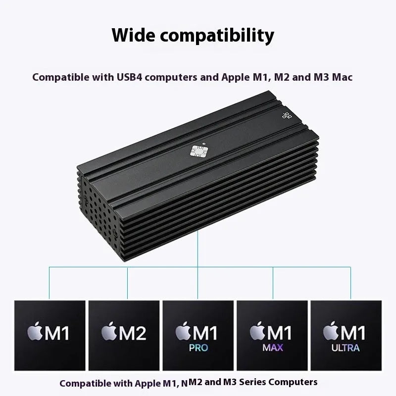 Black Leyu USB4 to 10 Gigabit Ethernet adapter with RJ45 port and short attached cable