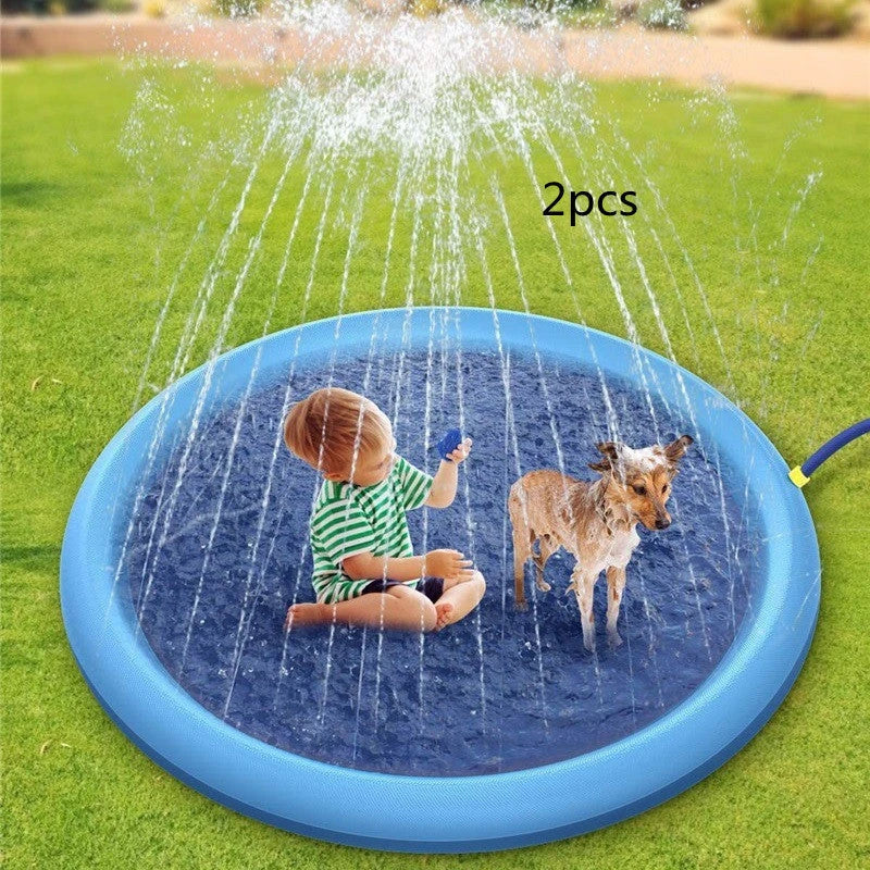 Refreshing splash pad for outdoor water play, suitable for kids and pets, with non-slip surface and compact, portable design.