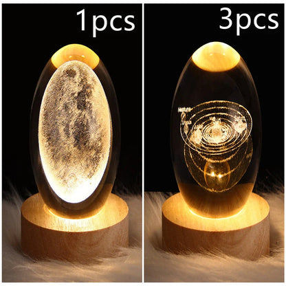 Magical Galaxy Crystal Ball Lamp with captivating 3D celestial lighting effects