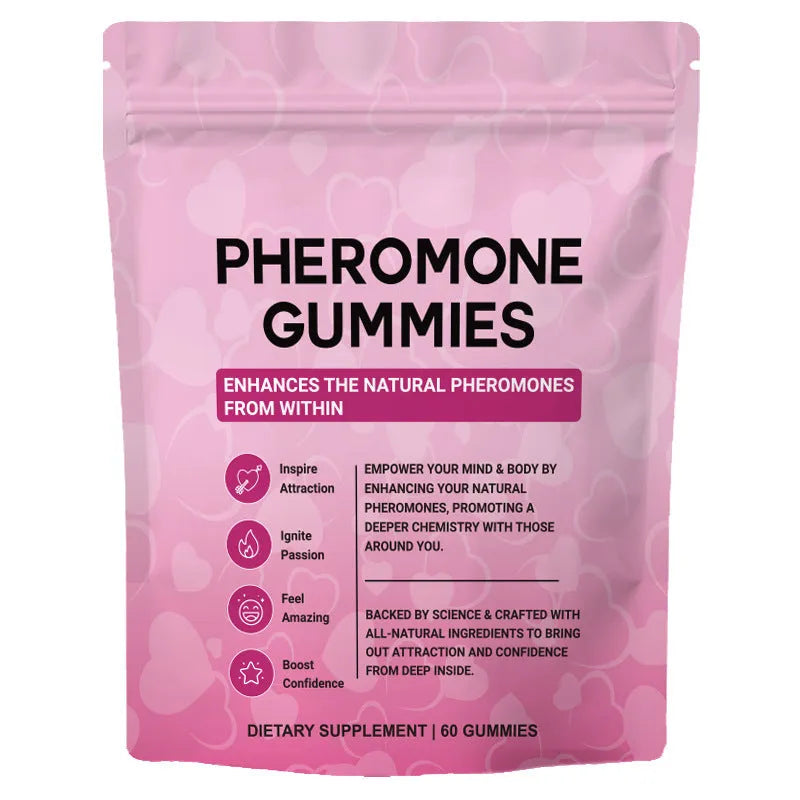 60 edible pheromone gummies for household insect control in gelatine candy format