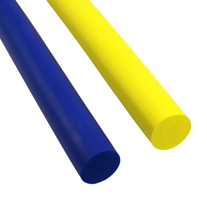 Golf swing practice stick made of high density foam in yellow, blue and red options