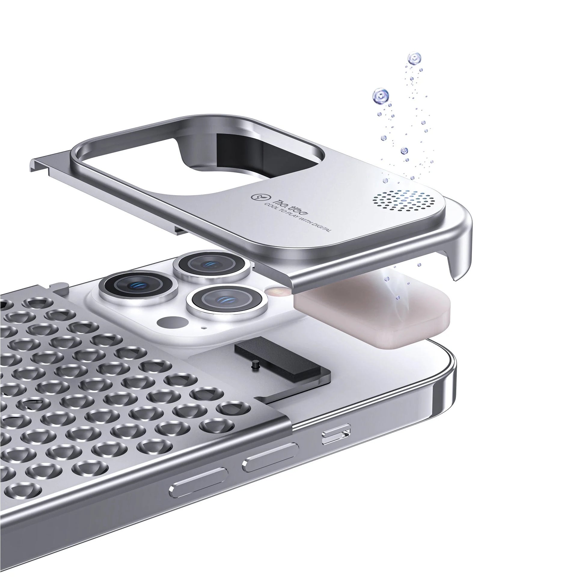 Aluminum alloy phone case for iPhone 14/13 with aromatherapy and heat dissipation features