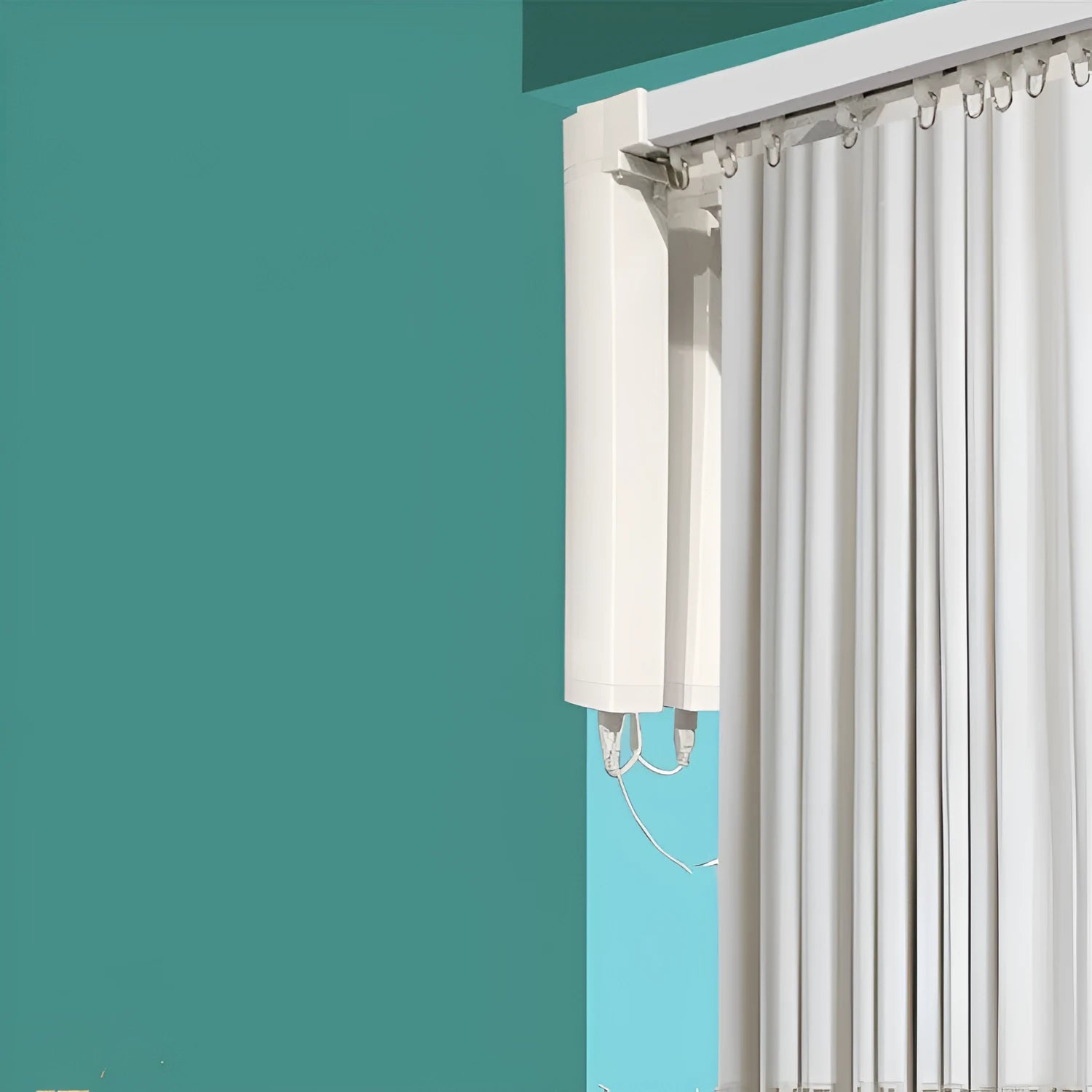 Smart electric curtain motor with aluminium track and remote control for home automation