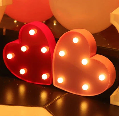 Luminous LED letter and number night light for weddings and parties