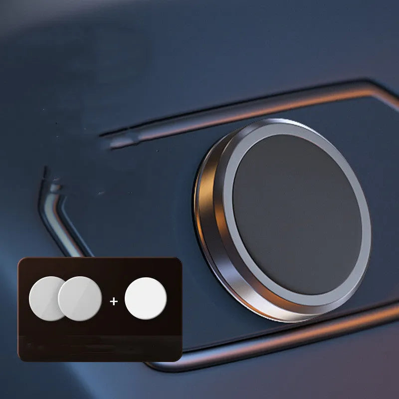 Obsidian Black alloy magnetic mobile phone holder with centripetal force design and gel adhesive base