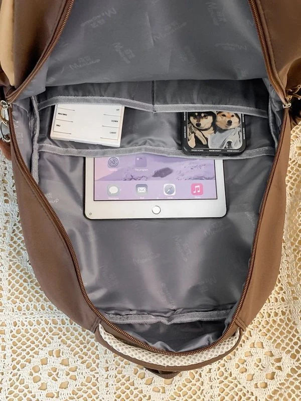 Large capacity multi-pocket backpack in various colours, perfect for school and campus use