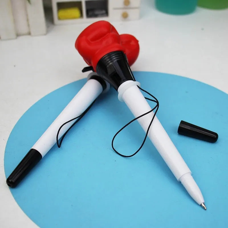 Pressure relief boxing pen with plug-in sleeve design and black 0.7mm bullet tip