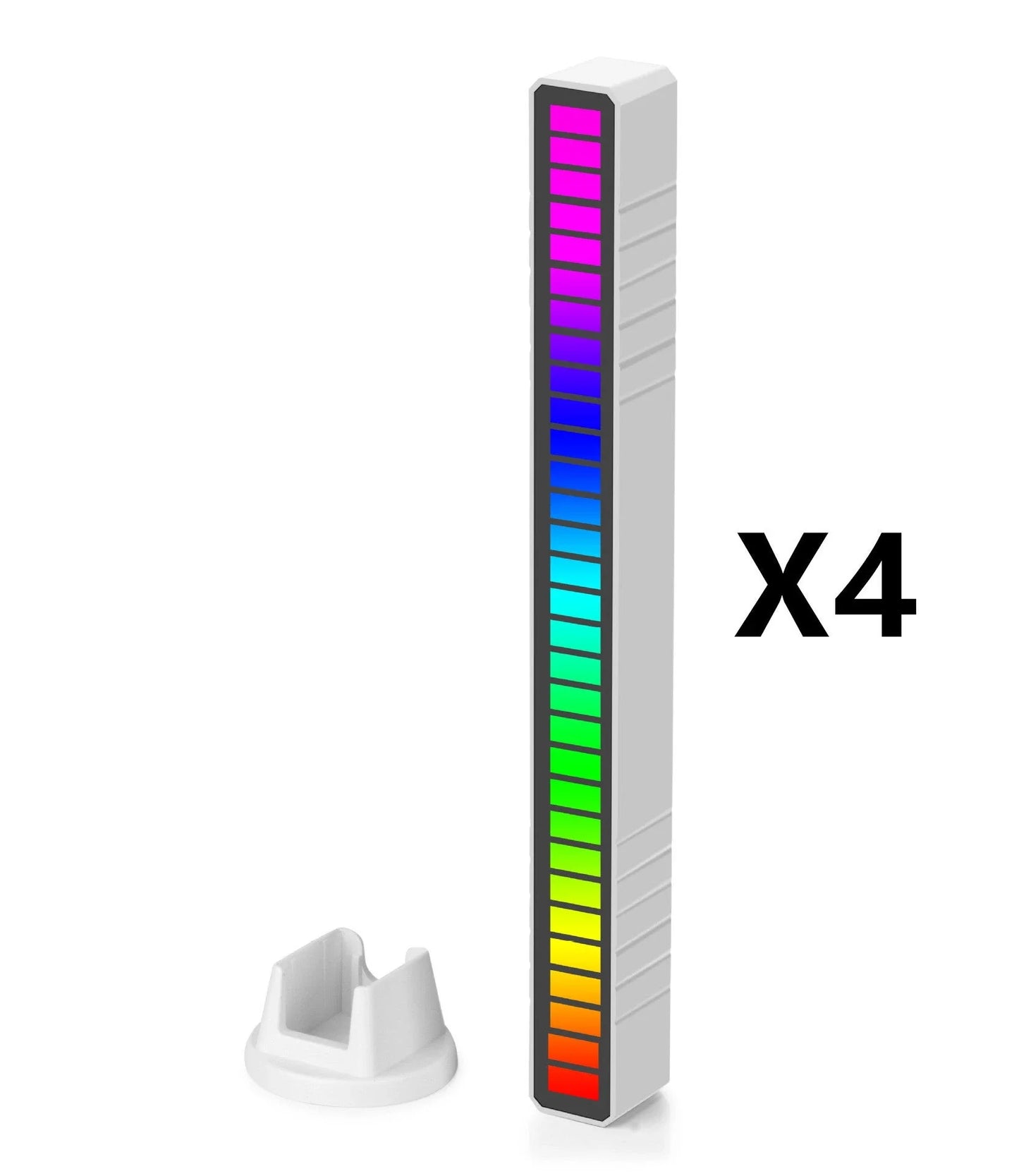 Rhythm-sensing RGB LED strip light with automatic music synchronization and adjustable brightness levels