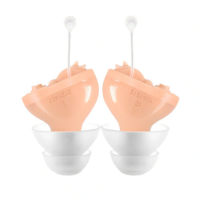 Black left ear ABS hearing aid, 3cm compact design with 15dB noise reduction for clear audio