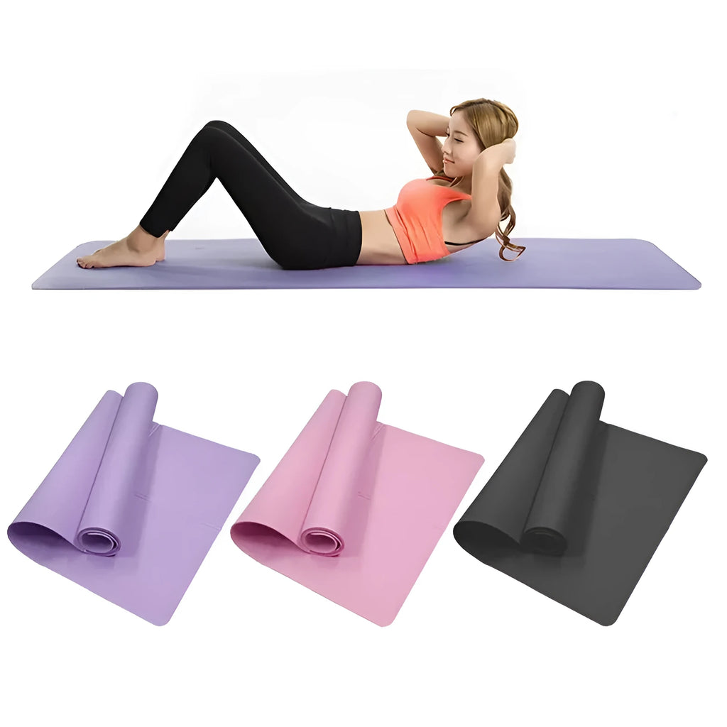 Portable EVA foam home yoga mat for nap and dance, 175x61cm, black colour option