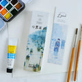 Pack of 30 thick white cardboard bookmarks with various illustrated designs