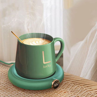 A sleek, compact coffee mug warmer with a low-profile design to keep your hot beverages at the perfect temperature