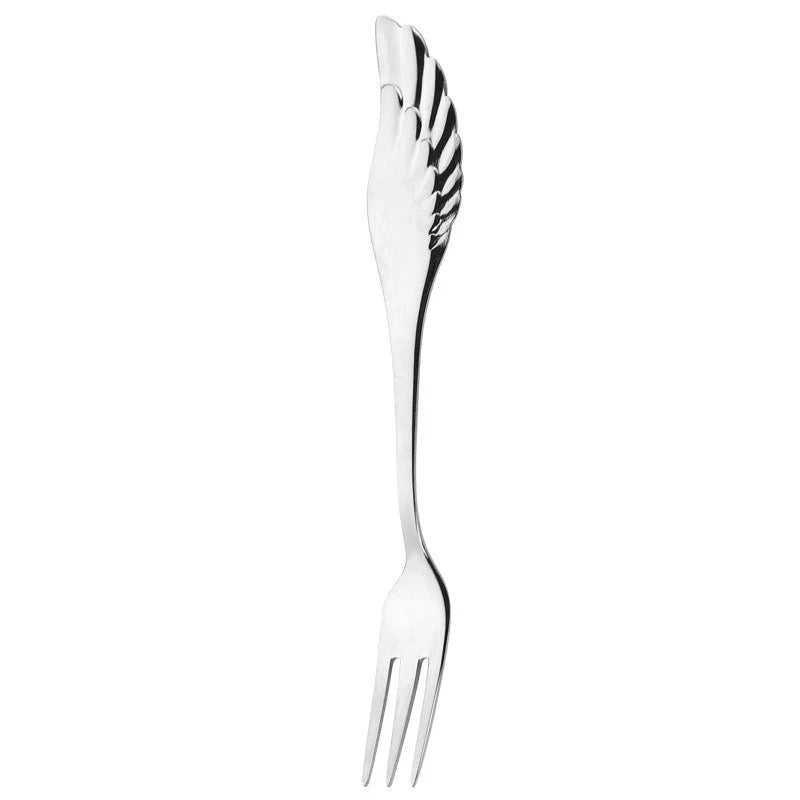 304 stainless steel Angel Wing spoon and fork set in various colours