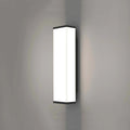 Outdoor wall light with LED strip, stainless steel and PC construction, IP65 waterproof rating