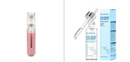 3-in-1 Lip and Beard Care Roller with microneedle technology for enhanced serum application