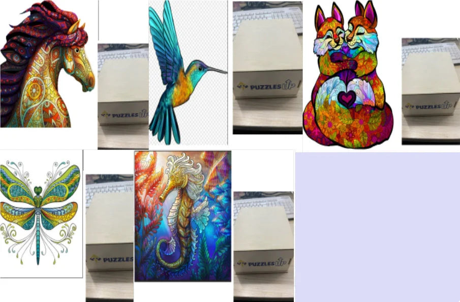 Animal Puzzle Puzzlesup A3 Size With The Box - Detailed wooden puzzle for creative minds