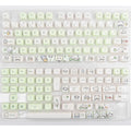 Sublimation PBT key cap set for Wooting keyboards in Taro Kitten Moa colour with matching adapter shaft