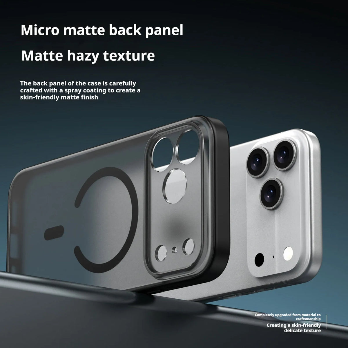 Frosted Series TPU phone case for IPhone17 in translucent colour with magnetic suction