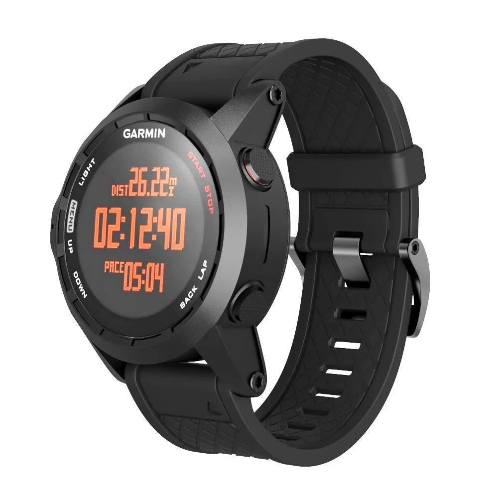 26mm wide black silicone watch strap with stainless steel button for Jiaming watches