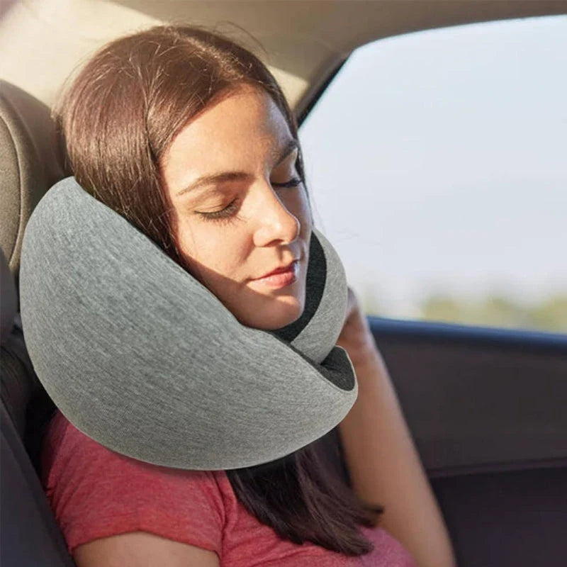 Comfortable U-Shaped Travel Neck Pillow with Memory Foam for Airplanes and Commutes