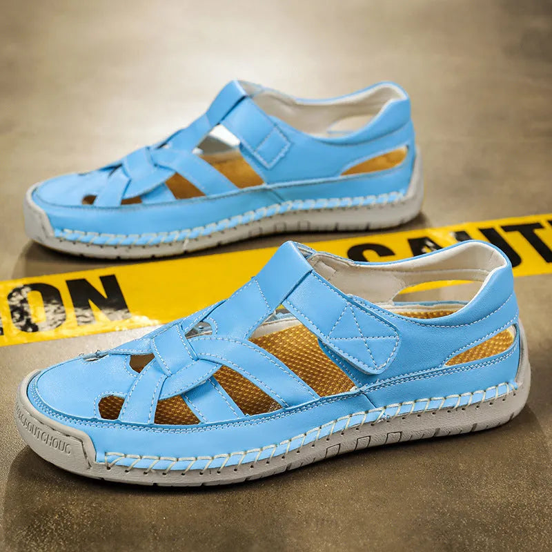 Women's lightweight casual sandals with velcro strap and non-slip rubber sole.