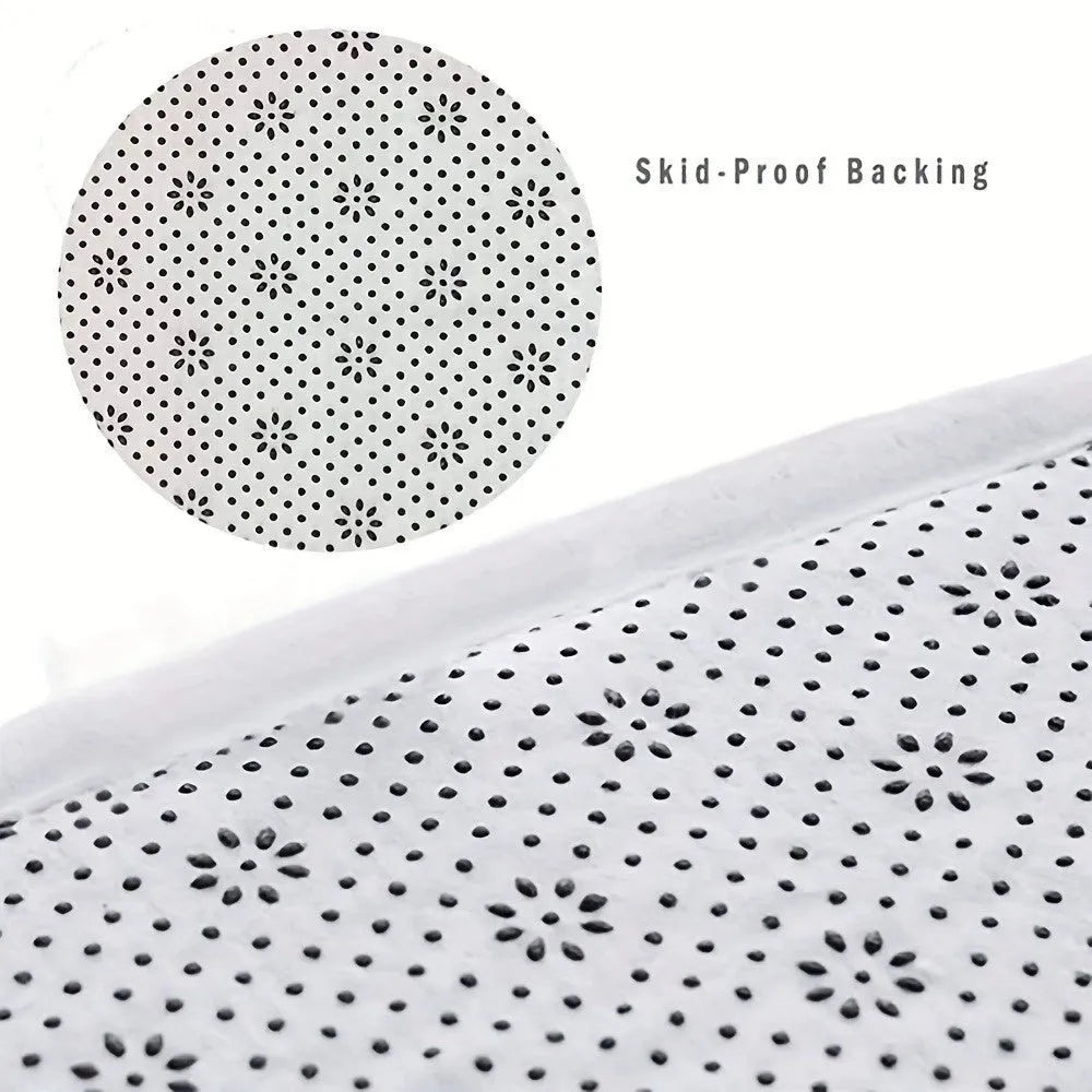 45x75cm square polyester flannel flocking carpet with modern simplicity design