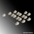 Black and milky white mechanical keyboard stabilisers for 6.25U and 7U spacebars