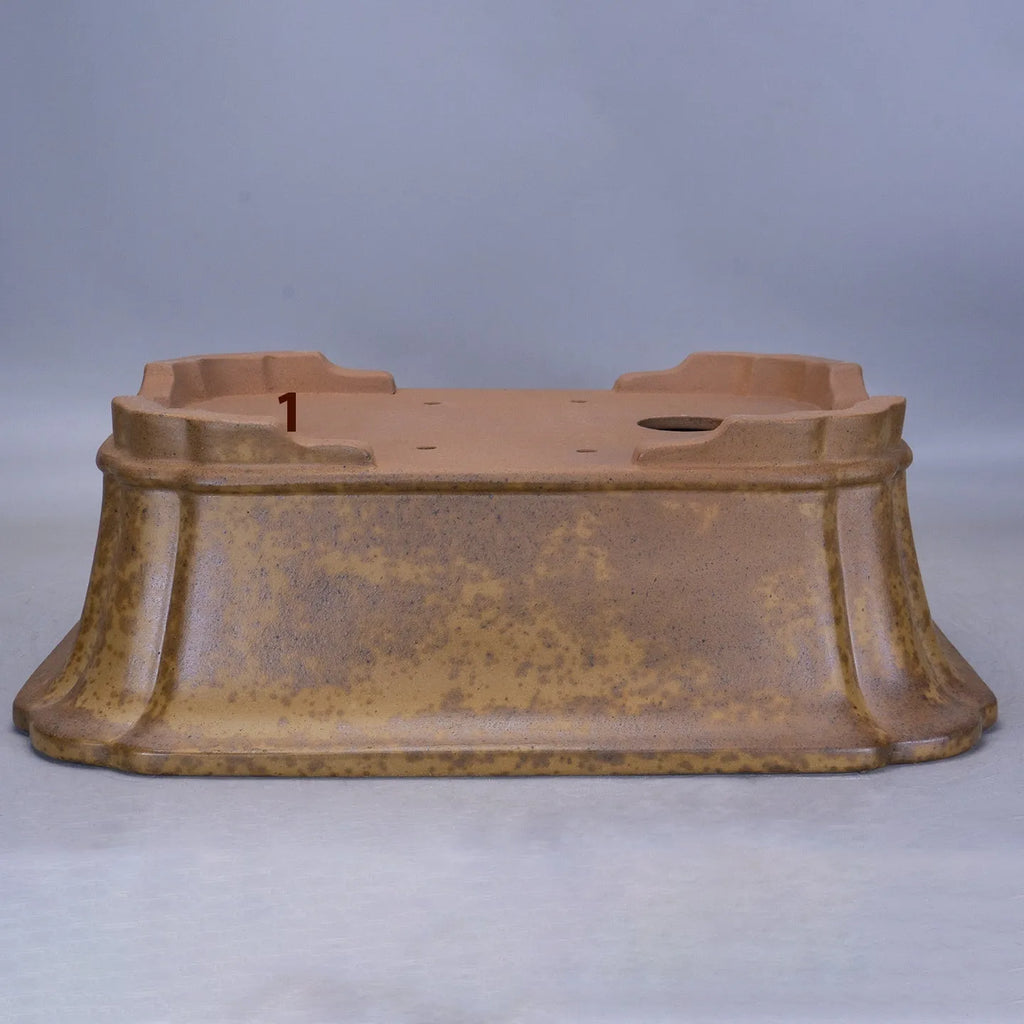 Purple sand rectangular floor-standing flowerpot in modern simple style.