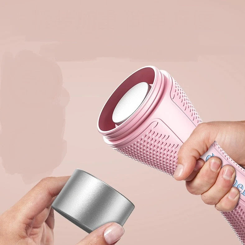 Women's adjustable dumbbells showing blue TPR handles with steel weight blocks