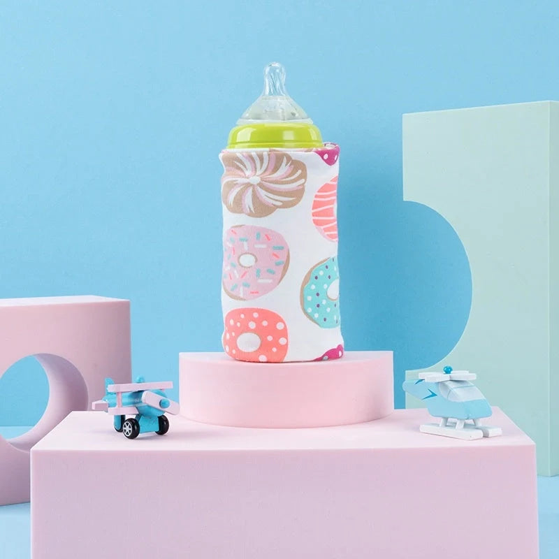 USB Milk Water Warmer Insulated Bag for Baby Bottles with USB charging cable