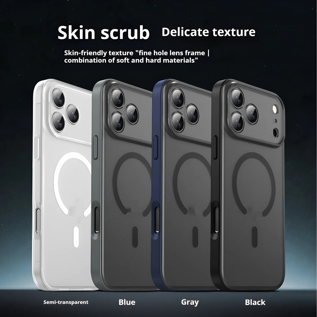 Frosted Series TPU phone case for IPhone17 in translucent colour with magnetic suction