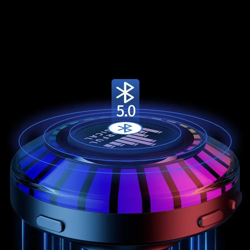 Compact cube voice control Bluetooth atmosphere lamp with polar light effect.