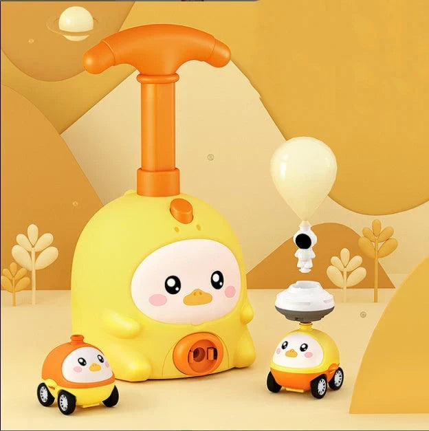 Colorful balloon-powered car toys with educational features for children's STEM learning and hands-on exploration