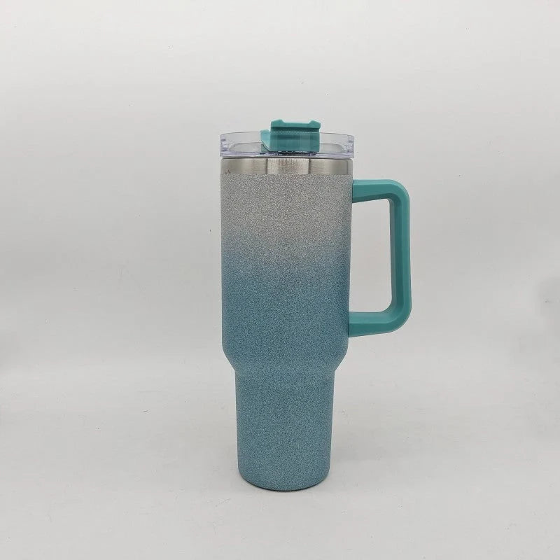 Double-layer stainless steel vacuum insulation cup in various colours, perfect for keeping drinks hot or cold.