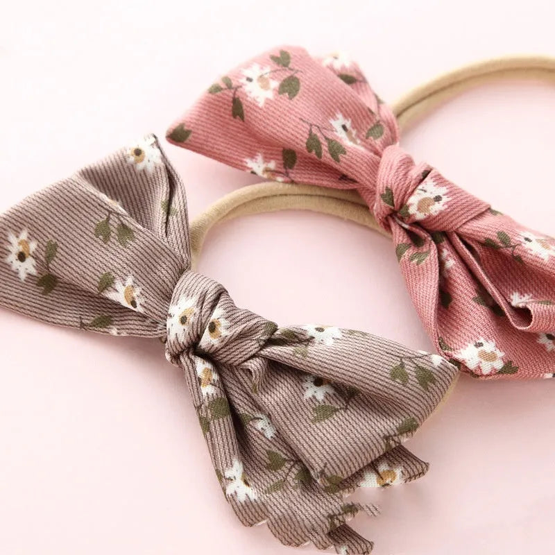 Children's cloth hair band with knotted bow shape and Princess series Snow White print