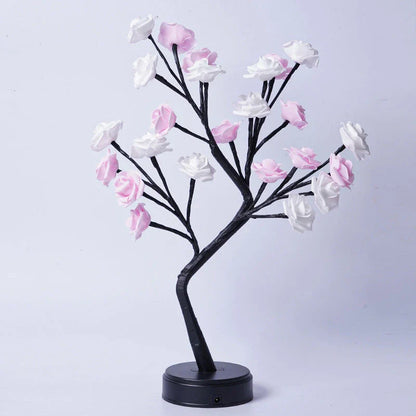 USB LED rose table lamp in various colors for romantic and decorative lighting
