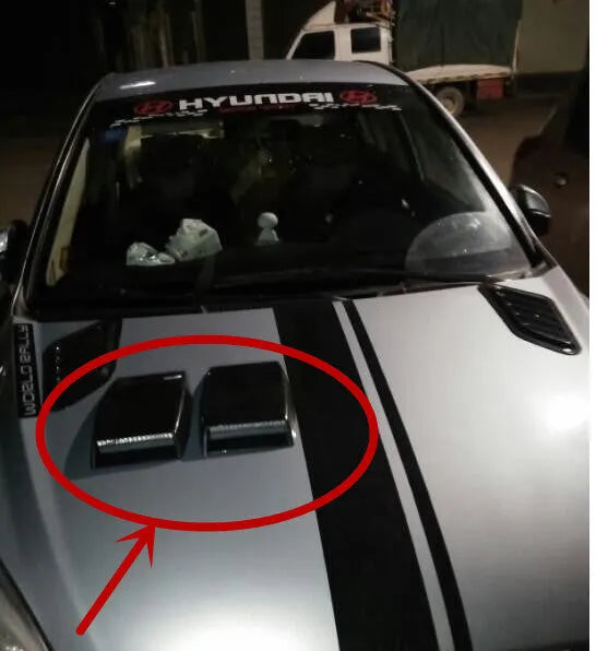 ABS plastic car decoration simulation air vent in black, white or silver colours