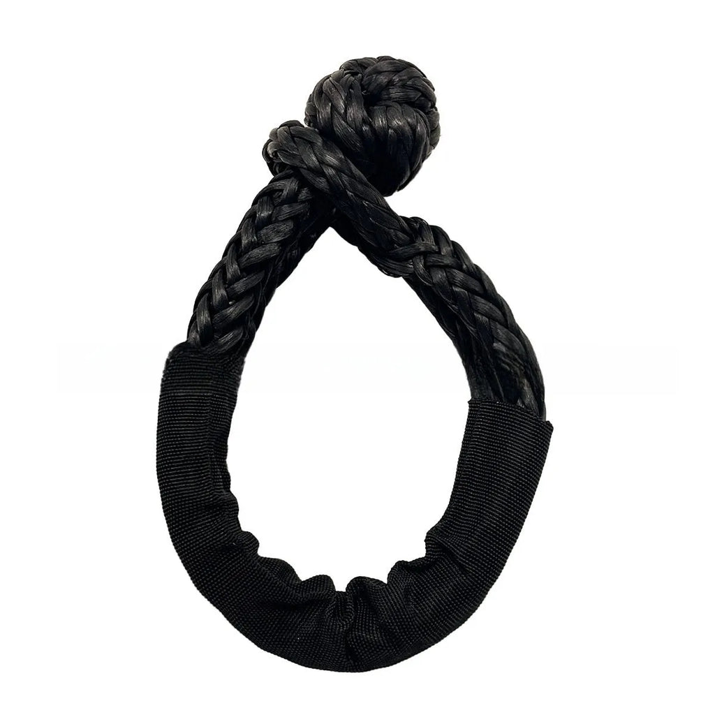 Polymer soft shackle trailer rope with 12mm diameter shown in various colour options