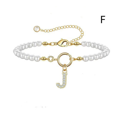 2024 personalised initial pearl bracelet for women with toggle clasp