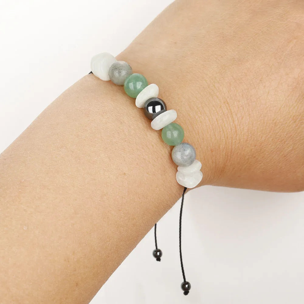 Geometric stone bracelet with wax line beading in colour 3906 for women
