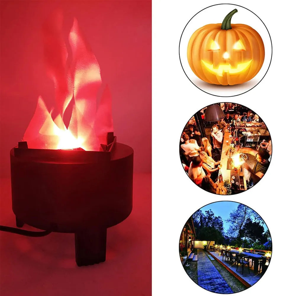 Halloween stage LED flame light with red flame and black base