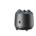 Round black or white volcanic-shaped ultrasonic humidifier with USB cable