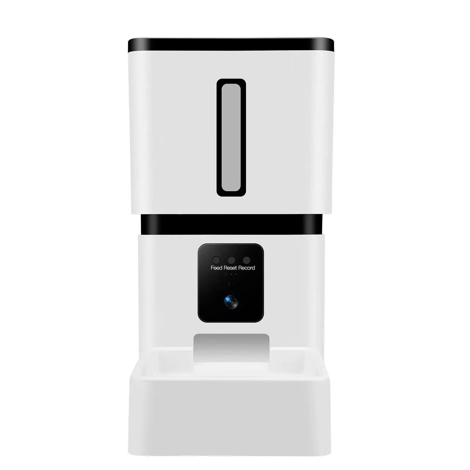 White intelligent 8L WiFi automatic pet feeder for cats and dogs with timing and portion control