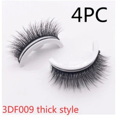 Captivating 3D layered mink-like false eyelashes for bold, voluminous eye makeup looks