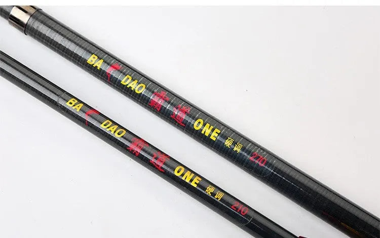 Carbon fibre telescopic spinning fishing rod with metal handle for sea fishing