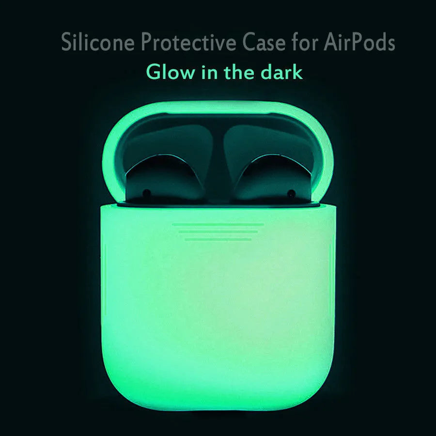 Luminous silicone flip-type protective case for AirPods