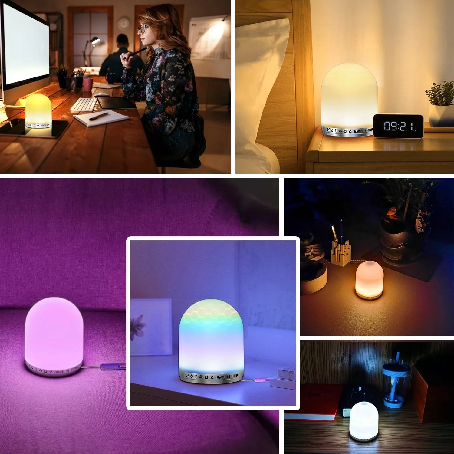 Remote control RGB night light with colour changing LED and durable ABS+PC shade