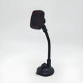 Black car air vent phone holder with long brush mounting mechanism for dashboard placement