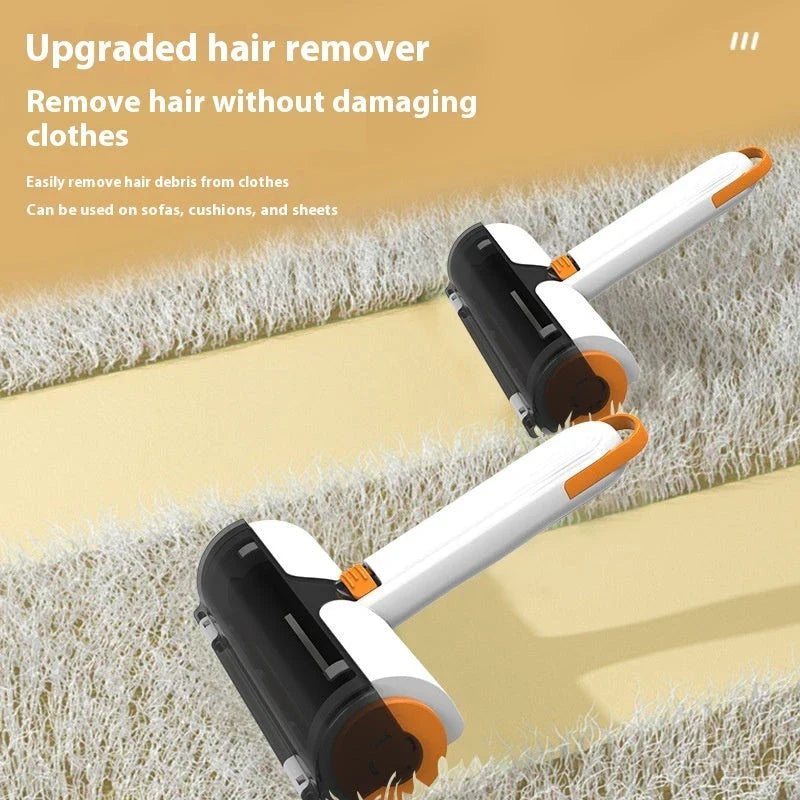 Versatile pet hair removal brush made of durable ABS material, with a push-and-pull motion for effortless cleaning on clothes, furniture, and other surfaces